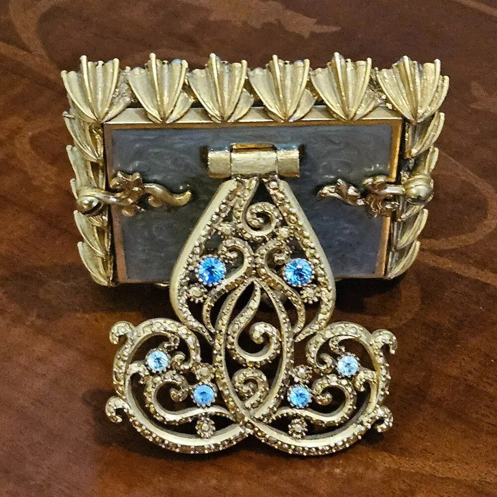 RARE JAY STRONGWATER FLOWER EDGE DELFT GARDEN PEARL STONE CRYSTAL ENAMEL FRAME